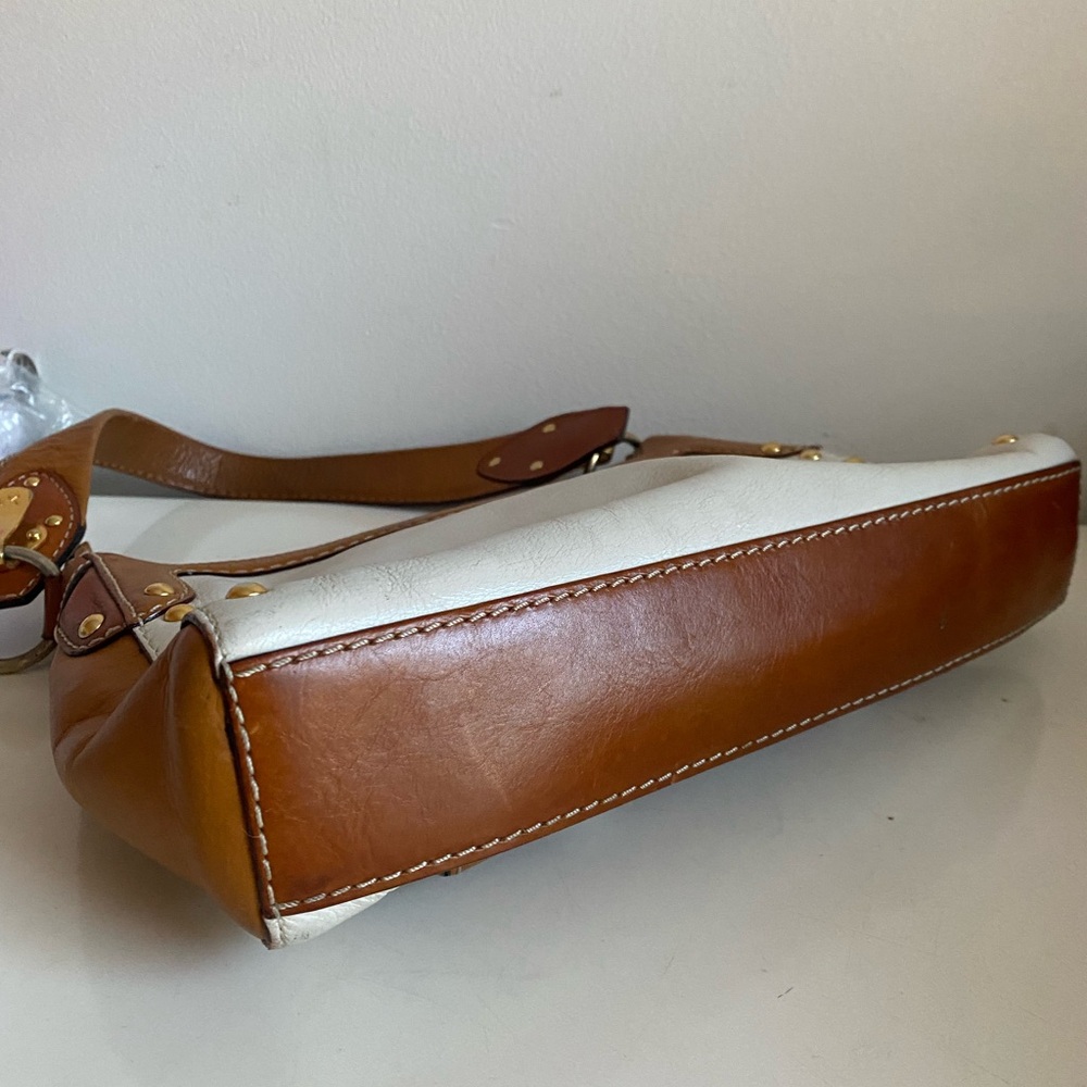 Michael Kors Brown and Off White Leather Handbag - Picture 3 of 9